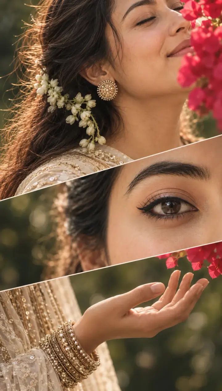 Floral Triptych AI Photo Editing Prompt (3 Panels) AI photo result