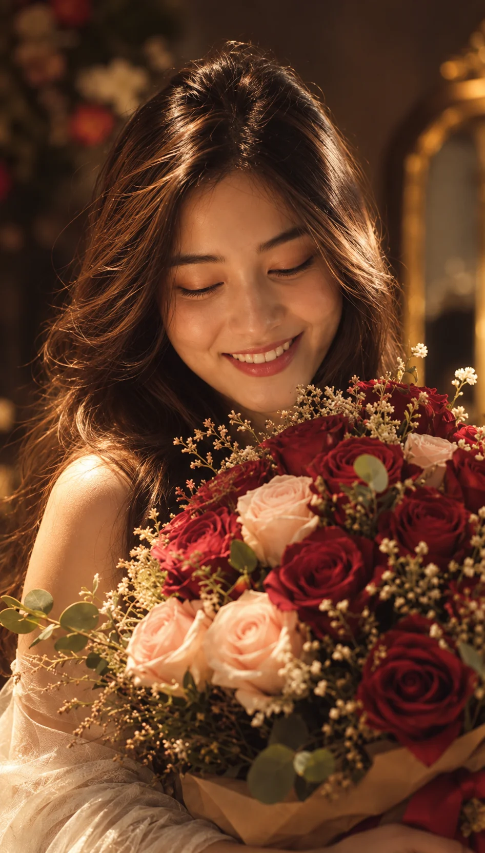 AI result showing Golden Bouquet Glow