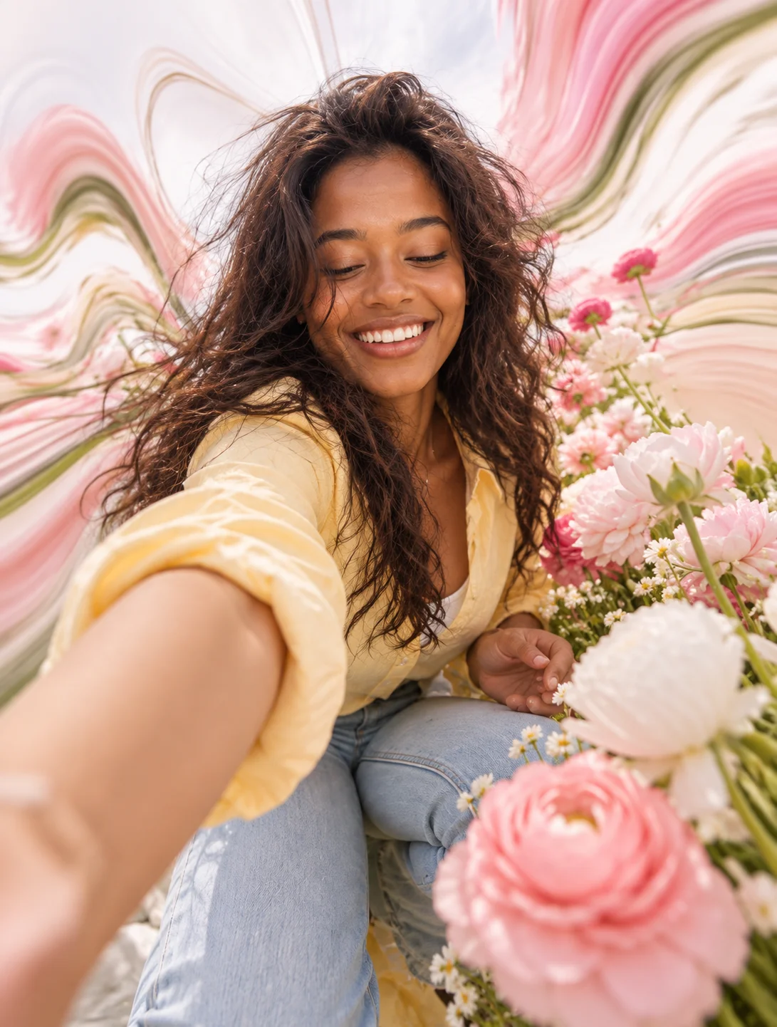 AI result showing Dreamy Floral Warp