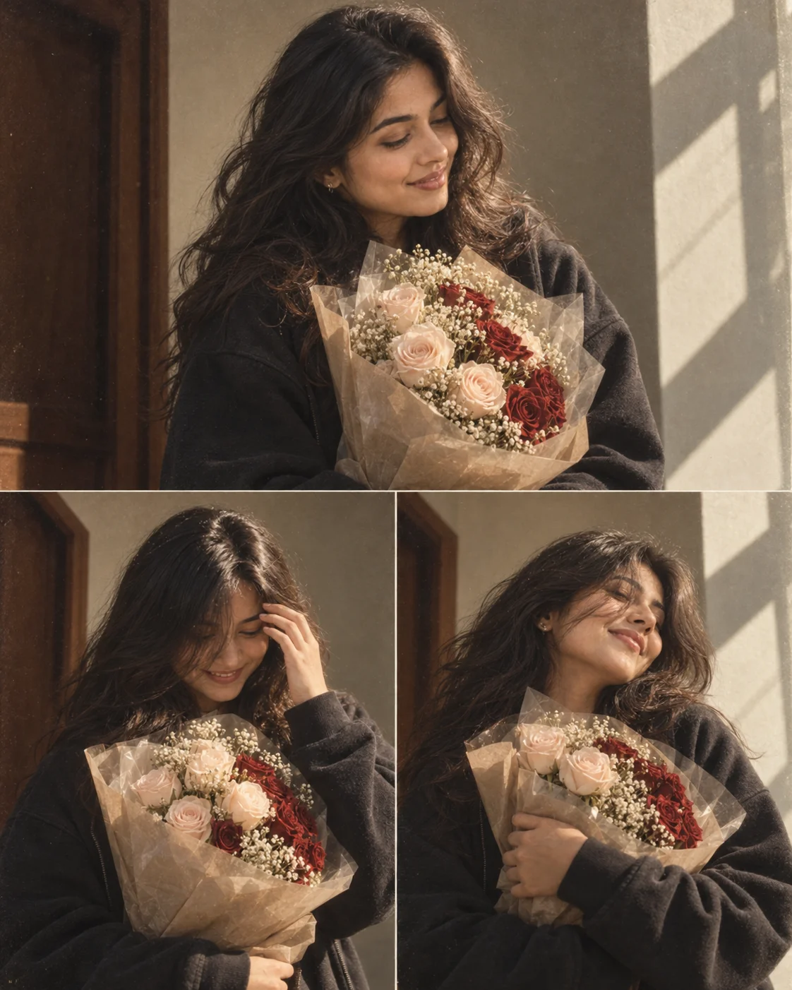 AI result showing Sunlit Bouquet Triptych