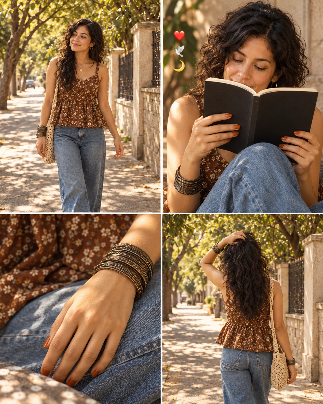 AI result showing Golden Boho Storyboard
