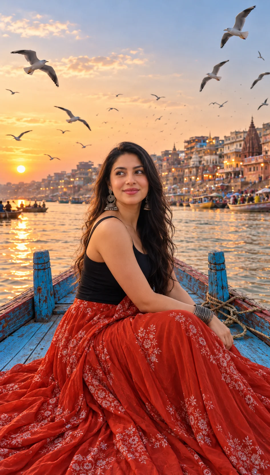 AI result showing Varanasi Sunset Voyage