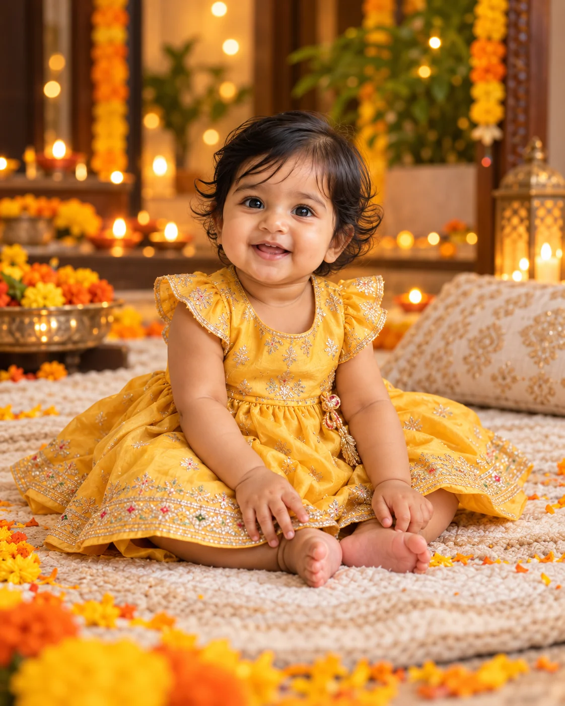 AI result showing Baby's First Diwali