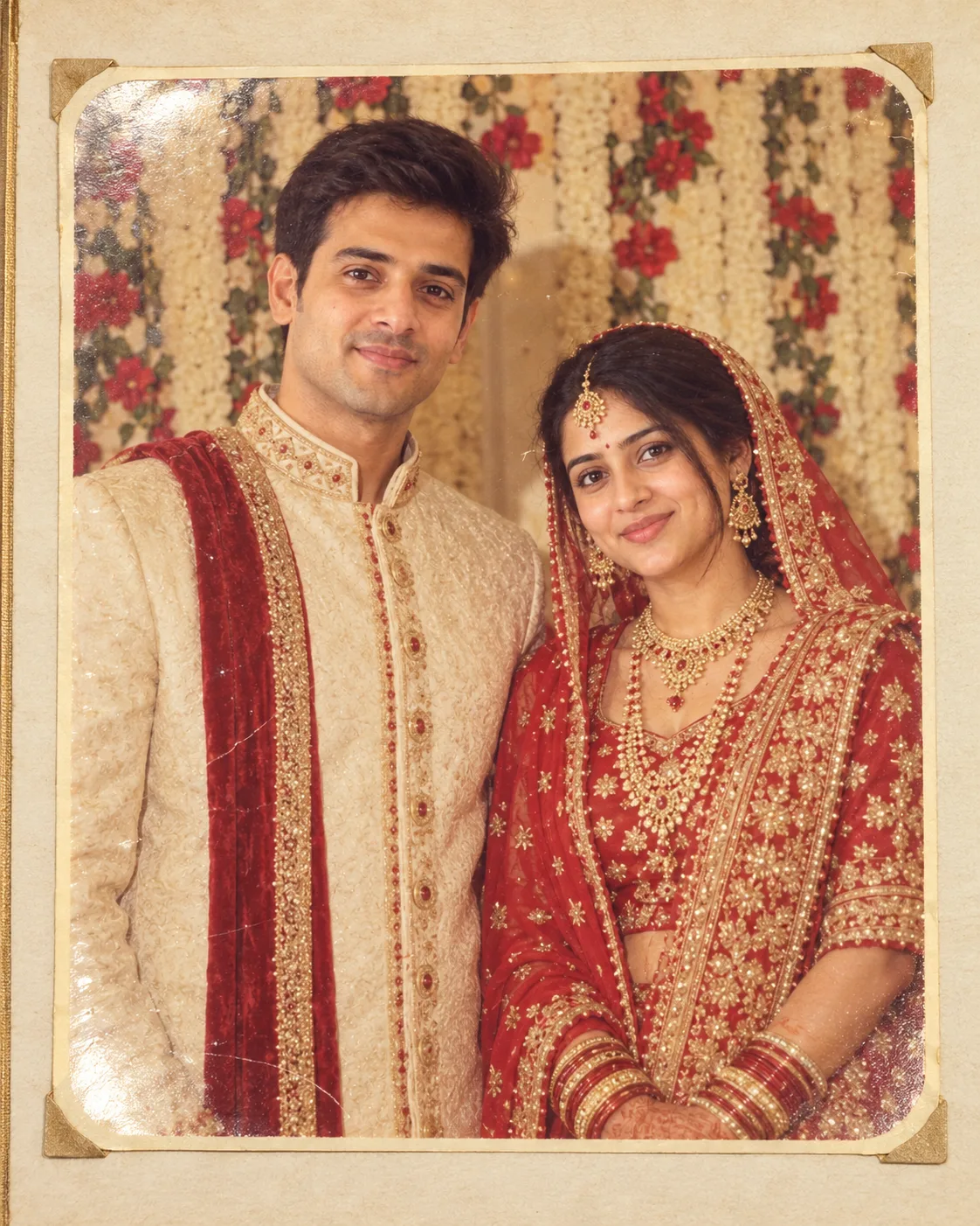 AI result showing 80s Wedding Album