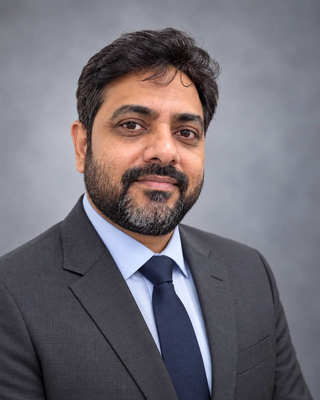 AI result showing Charcoal Suit LinkedIn Photo Prompt for Gemini (Men)