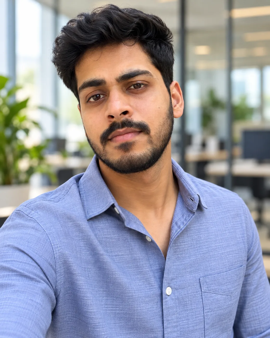 AI result showing Modern Office LinkedIn Photo Prompt for Gemini