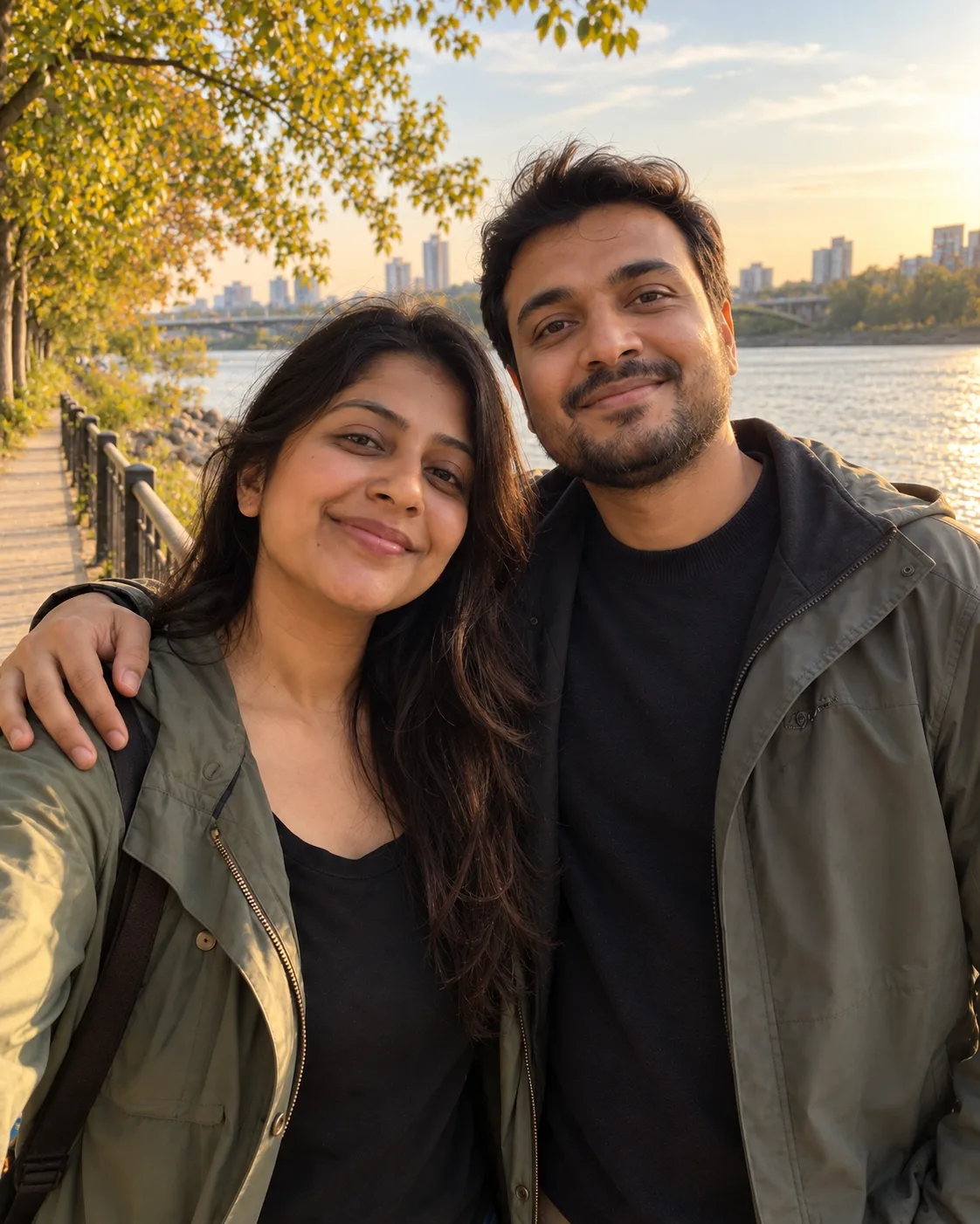 AI result showing Riverside Merge Two Photos Prompt for Gemini (Couple)