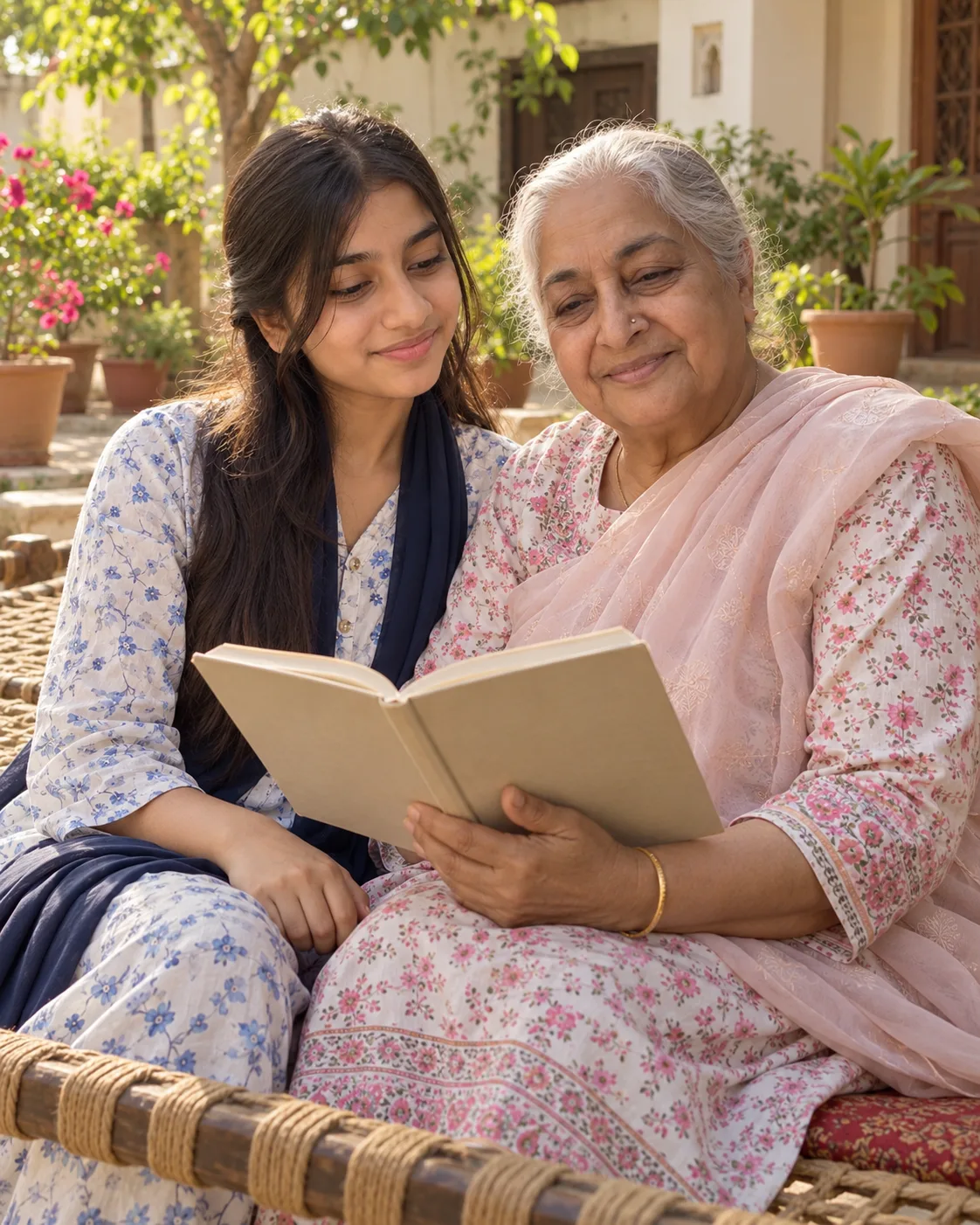 AI result showing Grandparent Merge Two Photos Prompt for Gemini (Family)
