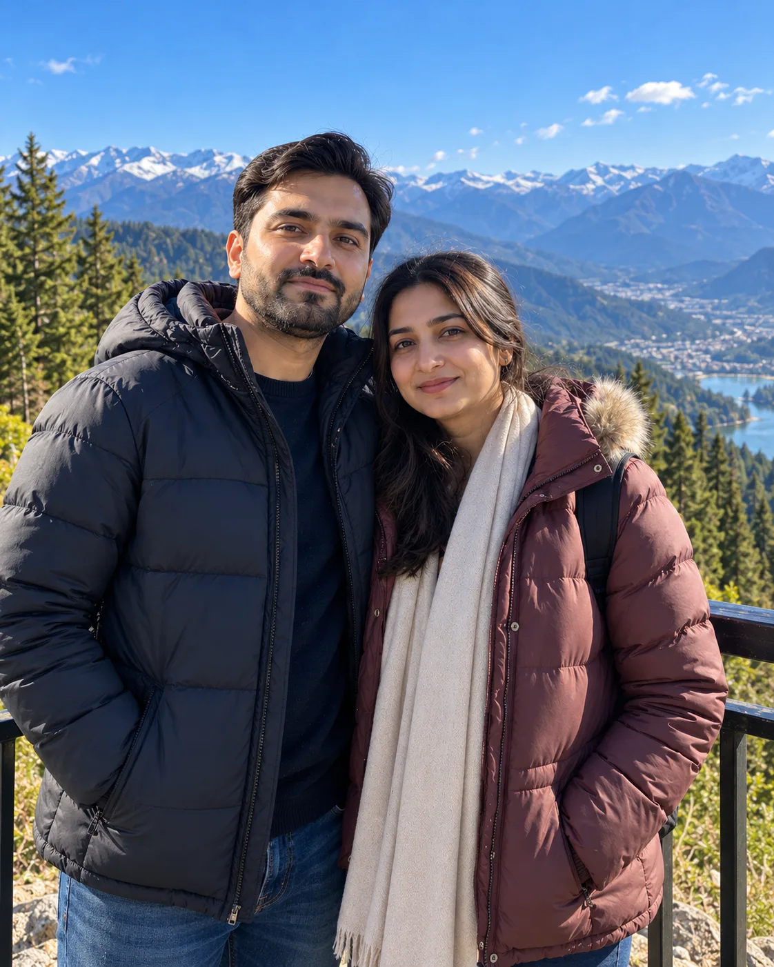 AI result showing Mountain Trip Merge Two Photos Prompt for Gemini (Couple)