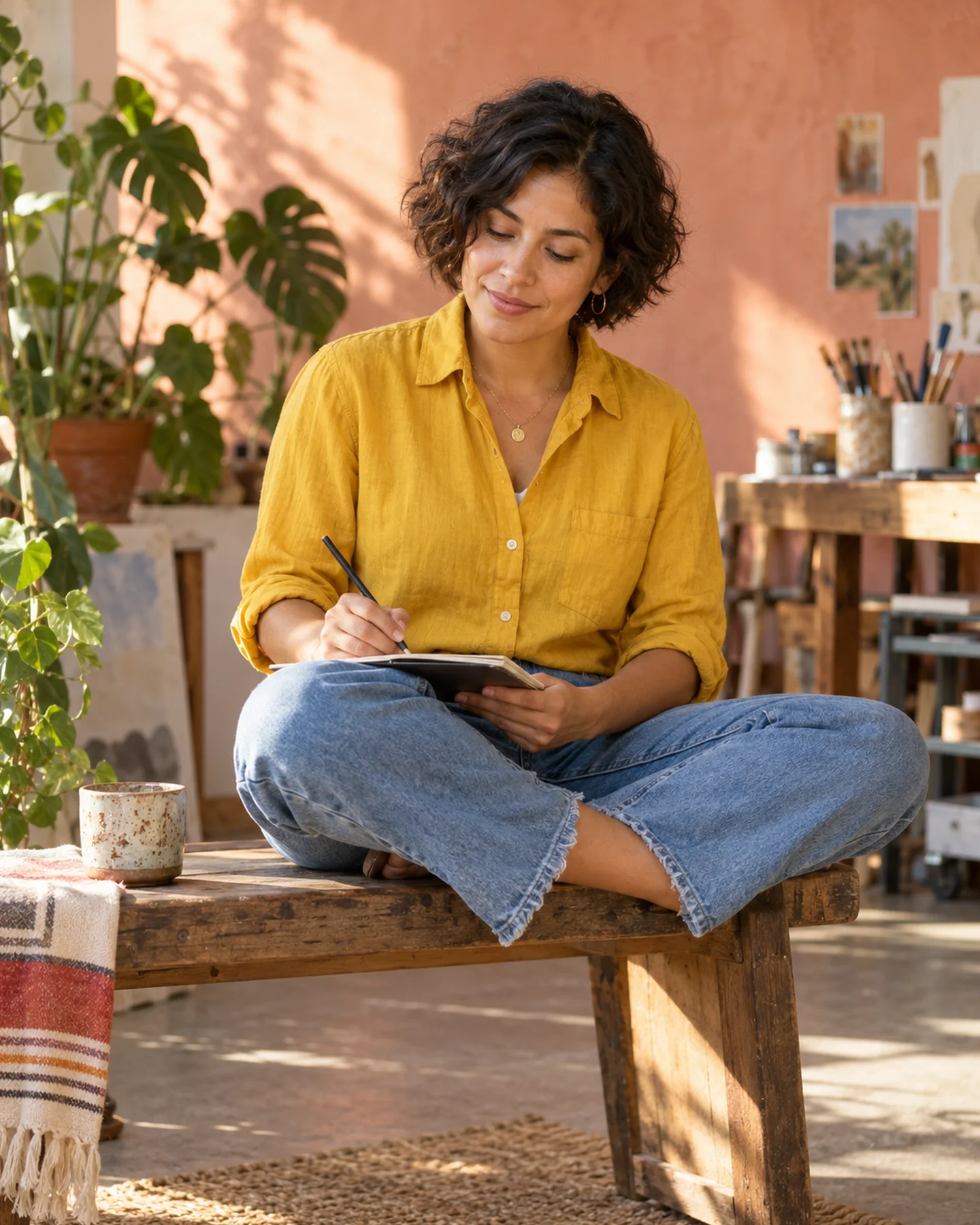 Source photo for Golden Boho Storyboard